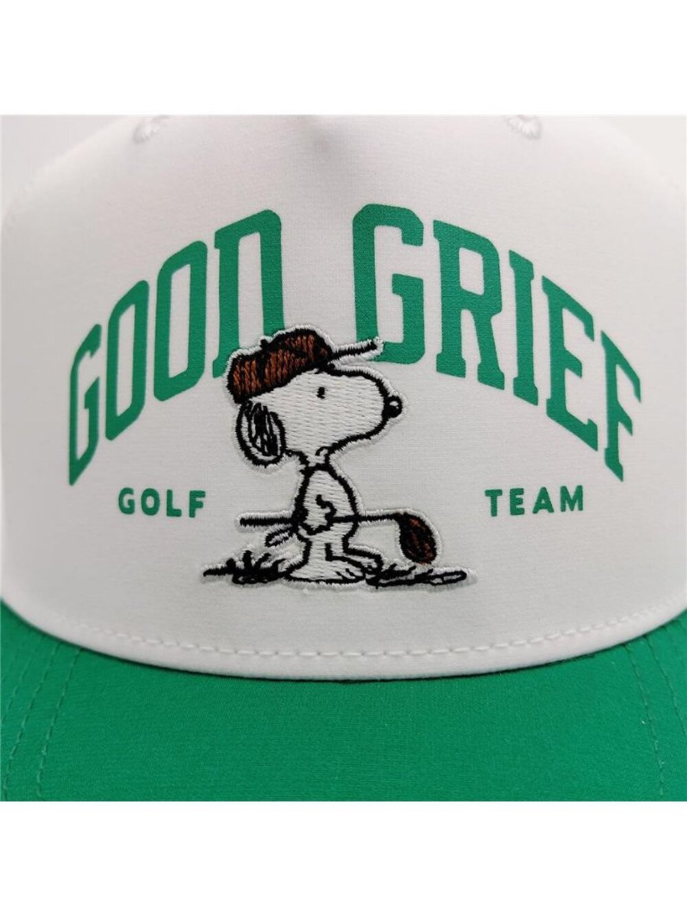 Peanuts Snoopy Good Grief Golf Team Hat | Bioworld White Snapback | NWT Retro 80